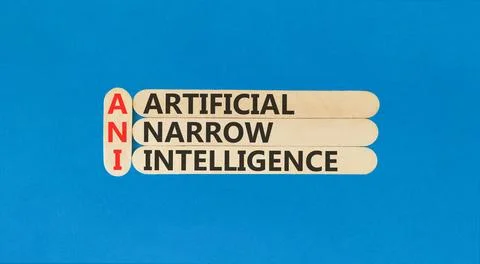 ANI artificial narrow intelligence symbol. Concept words ANI artificial nar.. Stock Photos