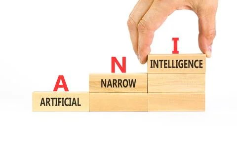 ANI artificial narrow intelligence symbol. Concept words ANI artificial nar.. Stock Photos