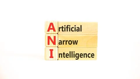 ANI artificial narrow intelligence symbol. Concept words ANI artificial nar.. Stock Photos