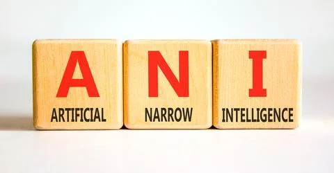 ANI artificial narrow intelligence symbol. Concept words ANI artificial nar.. Stock Photos