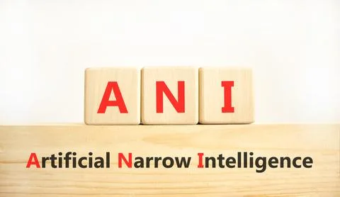 ANI artificial narrow intelligence symbol. Concept words ANI artificial nar.. Stock Photos