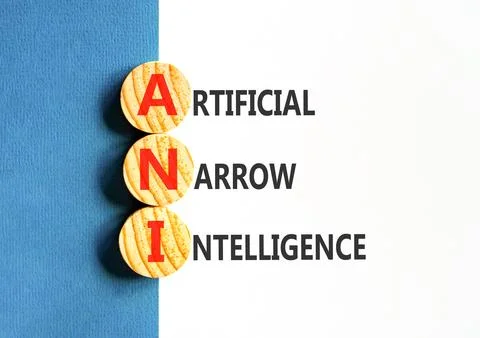 ANI artificial narrow intelligence symbol. Concept words ANI artificial nar.. Stock Photos