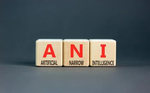 ANI artificial narrow intelligence symbol. Concept words ANI artificial nar.. Stock Photos