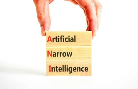 ANI artificial narrow intelligence symbol. Concept words ANI artificial nar.. Stock Photos