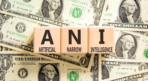ANI artificial narrow intelligence symbol. Concept words ANI artificial narro Stock Photos
