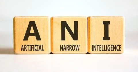 ANI artificial narrow intelligence symbol. Concept words ANI artificial nar.. Fotos Stock