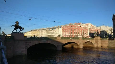 Anichkov Bridge Stock Photos