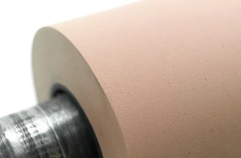 Anilox roller for flexographic printing machine. Raster cylinder for Foto stock