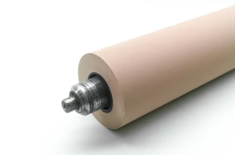 Anilox roller for flexographic printing machine. Raster cylinder for Stock Photos