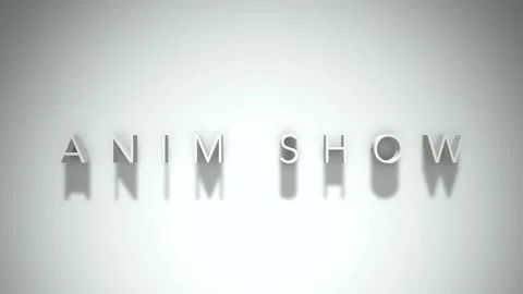 Anim show 3D title animation with shadows on a white background Stock Footage 297467668