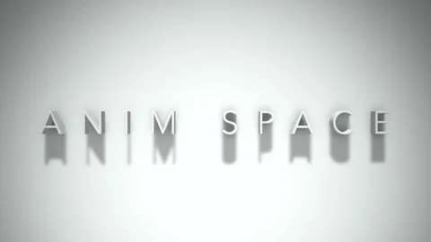 Anim space 3D title animation with shadows on a white background Stock Footage 297467644