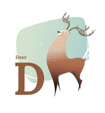Animal alphabet vector. Illustrazione stock