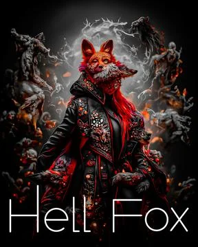 Animal Art - Hell Fox Stock Illustration