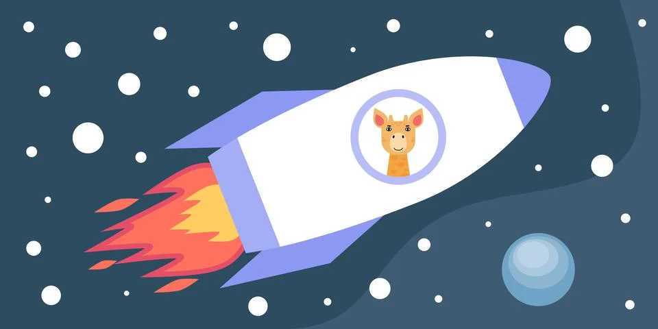 Animal astronaut Stock Illustration