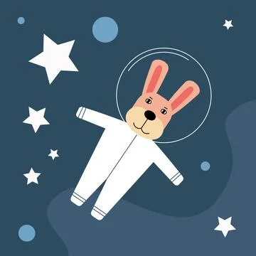 Animal astronaut Stock Illustration