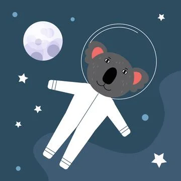 Animal astronaut Stock Illustration