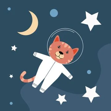 Animal astronaut Stock Illustration