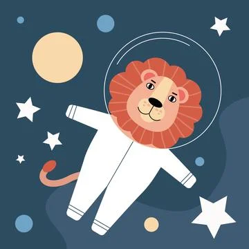 Animal astronaut Stock Illustration