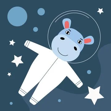 Animal astronaut Stock Illustration