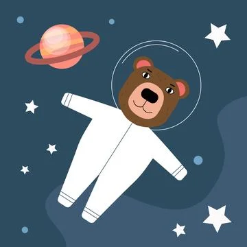 Animal astronaut Stock Illustration