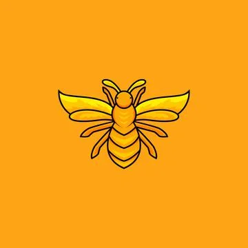 Animal bee logo Stock Illustration