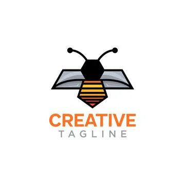 Animal bee logo Stock Illustration
