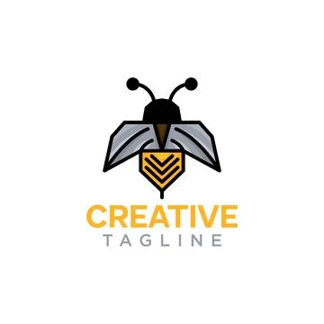 Animal bee logo Stock Illustration