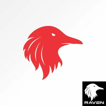 Animal bird head hawk eagle falcon predator raptor strong mascot tech sport Illustrazione stock