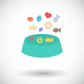 Animal Bowl Flat Icon Stock-Illustration