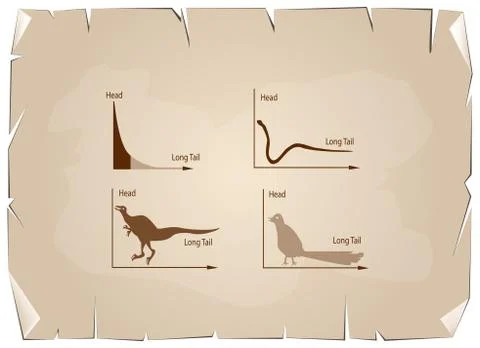 Animal Cartoon of Fat Tailed and Long Tailed Distributions イラスト素材