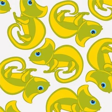Animal chameleon background Stock Illustration