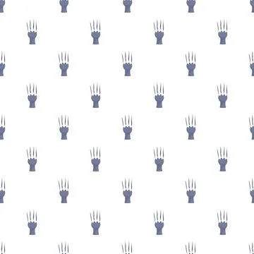 Animal claws creating seamless scratch marks pattern 库存插图
