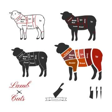 Animal cuts vector Illustrazione stock