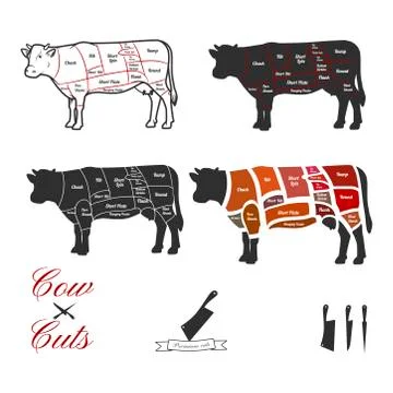 Animal cuts vector Illustrazione stock