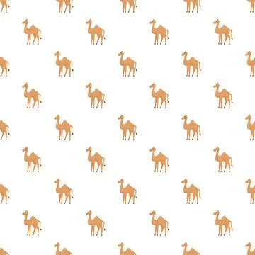 Animal desert camel dromedary pattern repeating background Stock Illustration