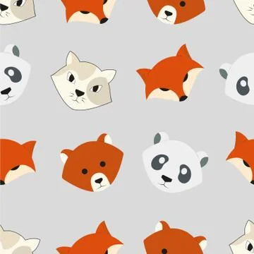 ANIMAL DESIGN SEAMLESS PATTERNS Stock Illustration