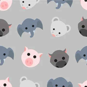 ANIMAL DESIGN SEAMLESS PATTERNS Stock Illustration