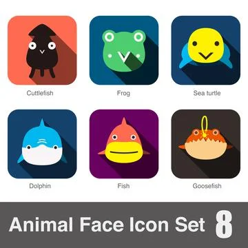 Animal face flat icon, Vector Stock Illustration