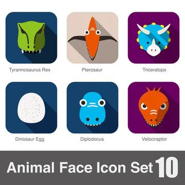 Animal face flat icon, Vector Stock Illustration