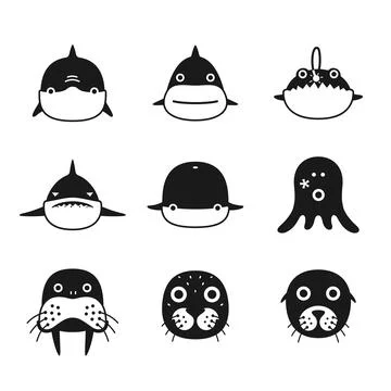 Animal face flat icon, Vector Stock Illustration