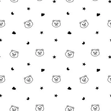 Animal face seamless pattern set Illustrazione stock