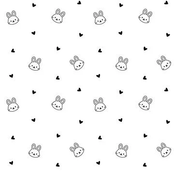 Animal face seamless pattern set 库存插图