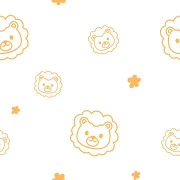 Animal face seamless pattern set Illustrazione stock