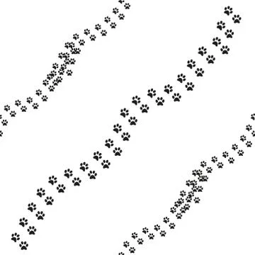 Animal footprint seamless pattern. Stock Illustration