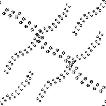 Animal footprint seamless pattern. 스톡 일러스트