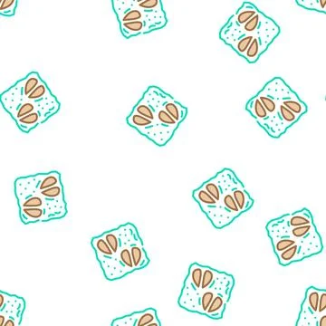 Animal footprint vector seamless pattern Stock Illustration
