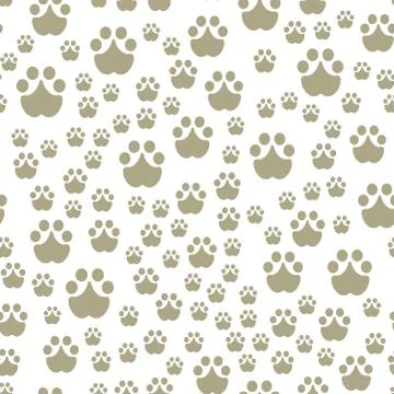 Animal footprints include seamless pattern mammals foot print trace wildlife 스톡 일러스트