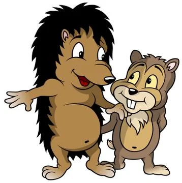 Animal Friends Illustrazione stock
