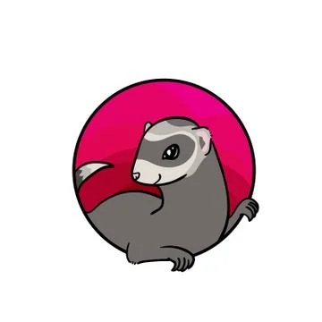 Animal hand drawn art, cute cartoon style Illustrazione stock