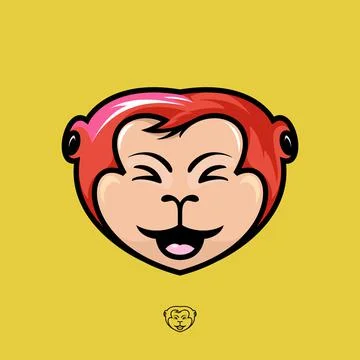 Animal head monkey Stock Illustration